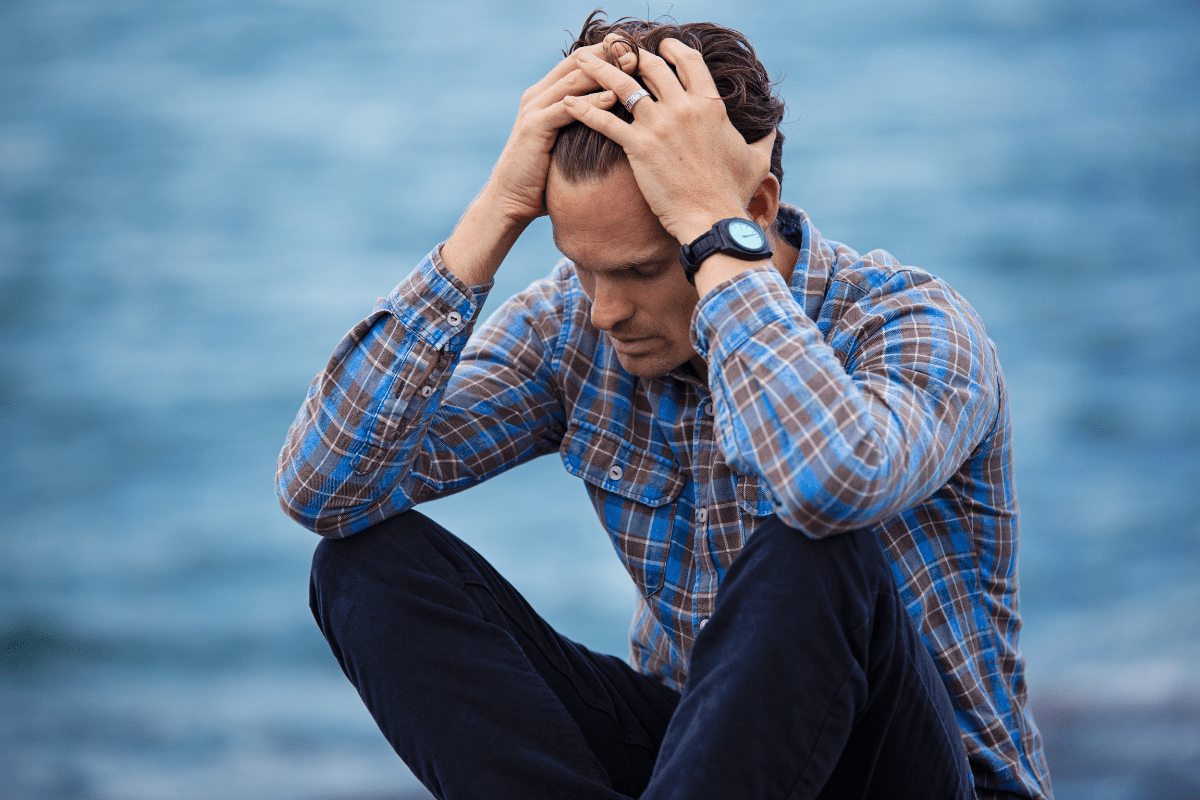 Sad and distressed man. How to Deal with Panic Attacks, Anxiety and Depression
