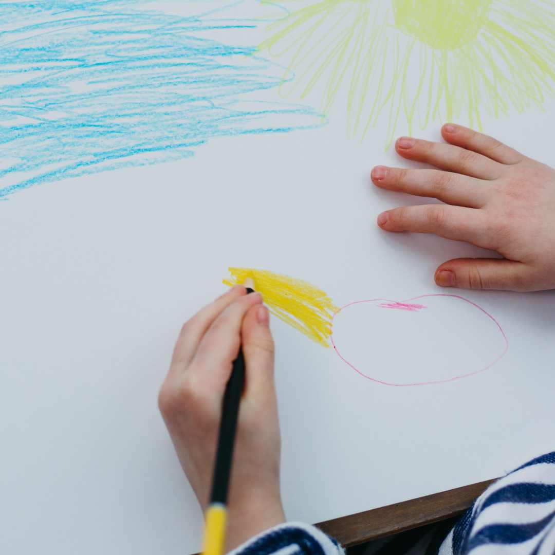 Create a memory box with your kids' artwork
