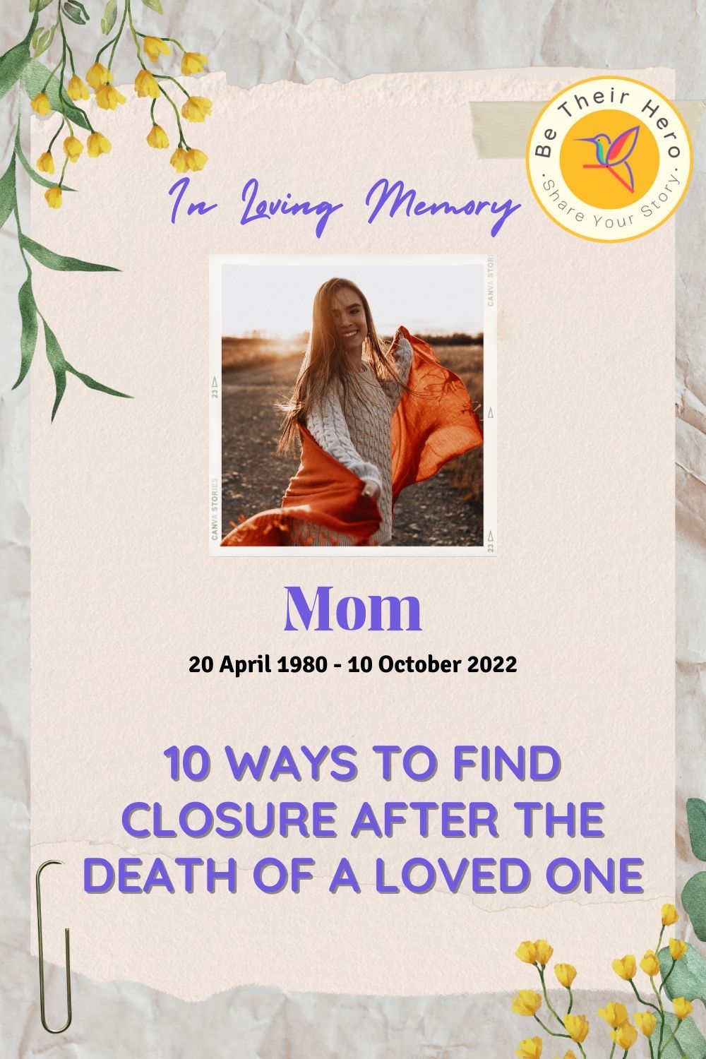10 Ways to Find Closure After The Death Of A Loved One. How to get closure after someone you love dies? Find closure in grief with these tips after you lose someone you love.