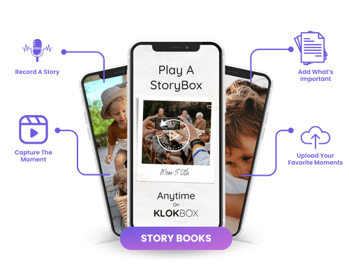 Story box. Storybook. Klokbox
