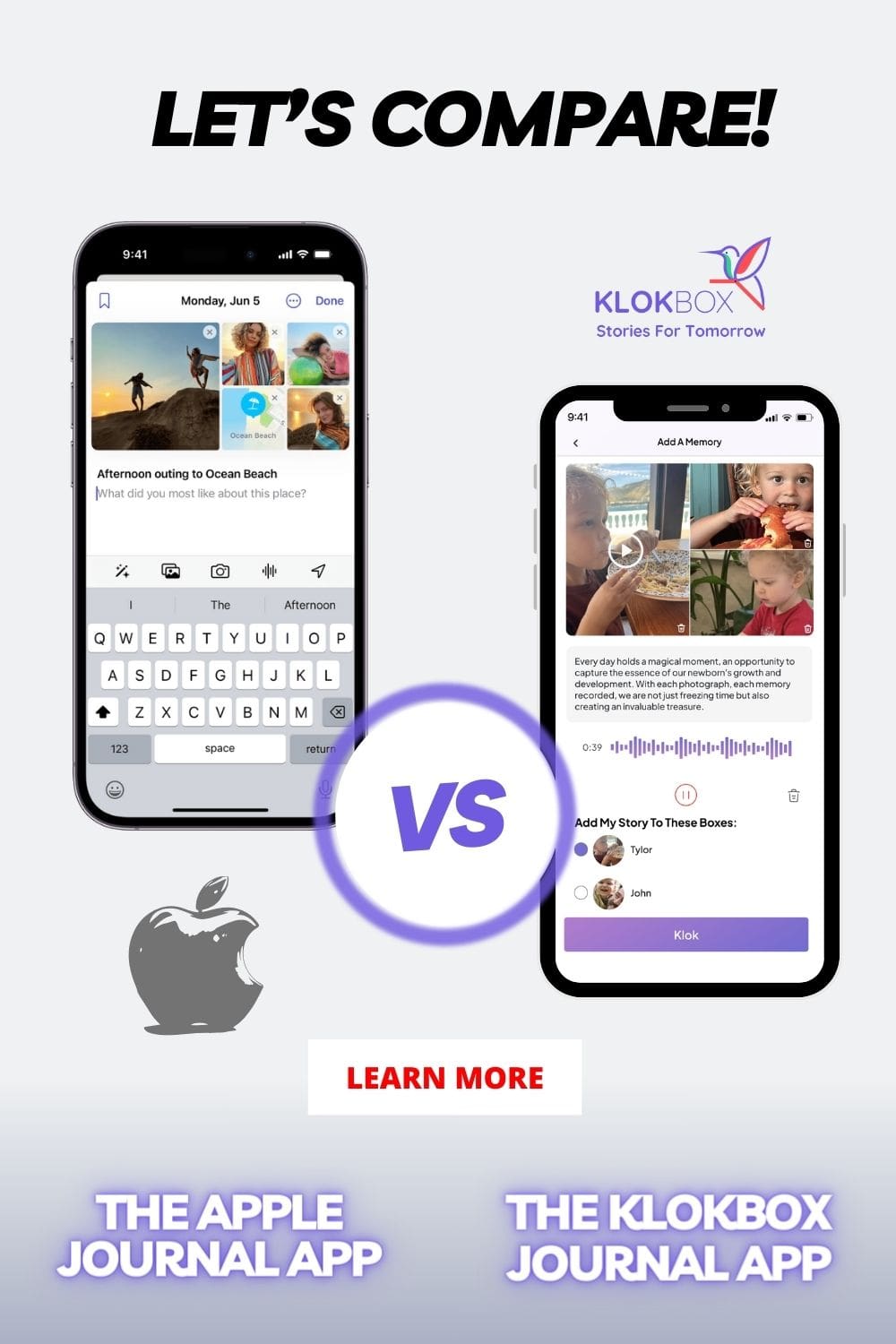 Apple’s Journal App vs. Klokbox App - An In-Depth Analysis