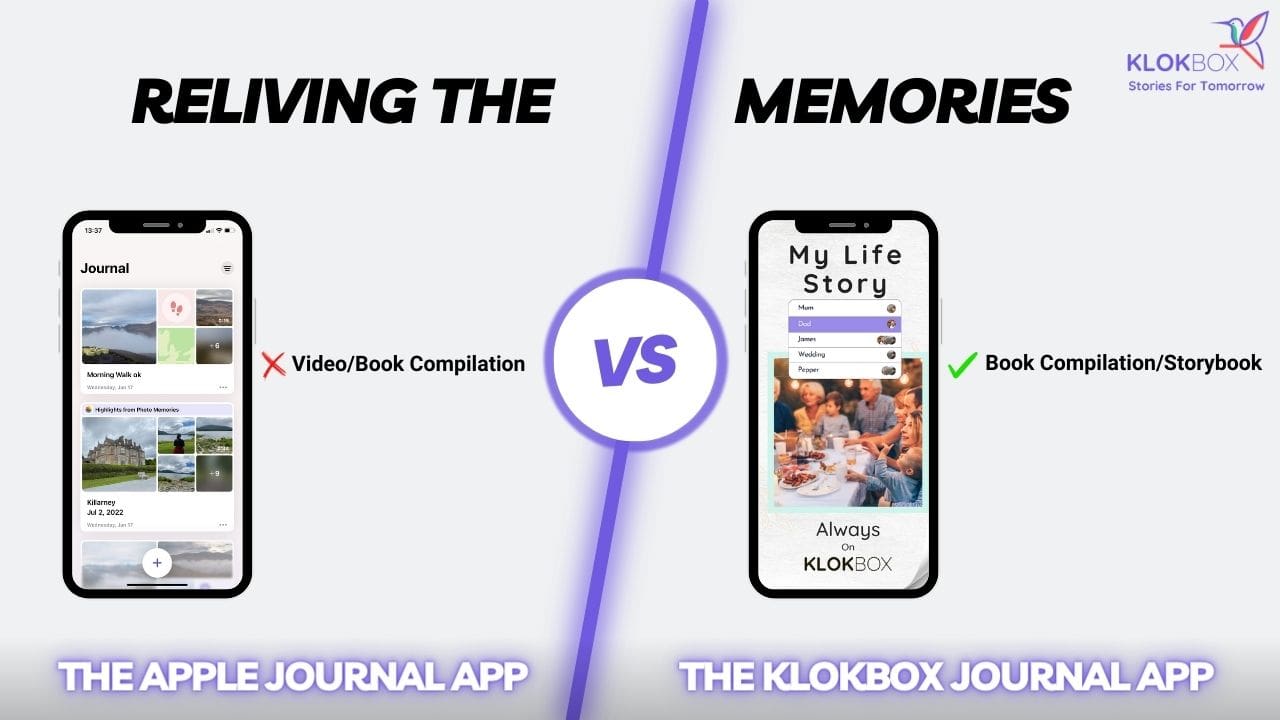 Reliving the memories. Apple’s Journal App vs. Klokbox App.
